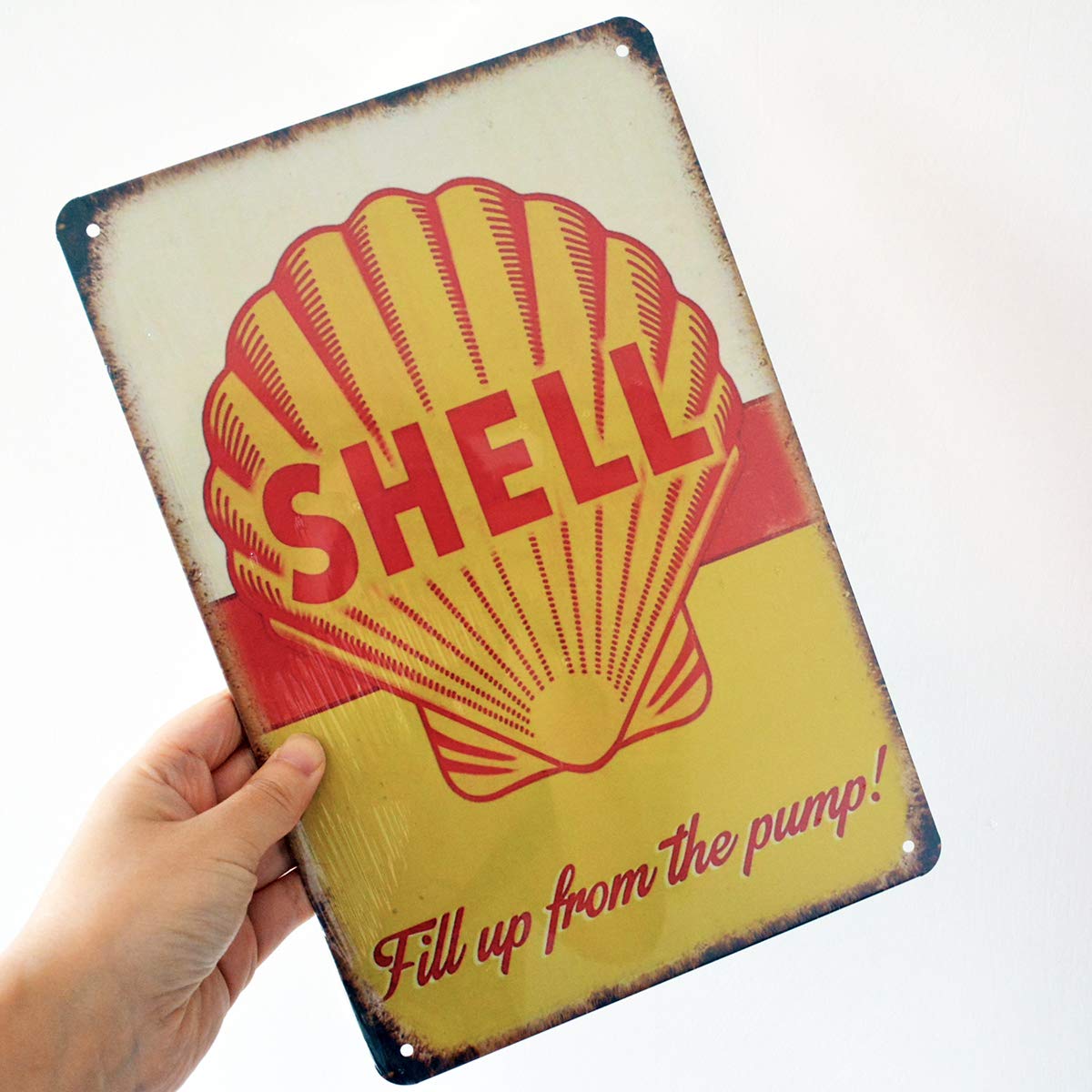Amazon.com: PEI's Retro Vintage Tin Metal Sign, Shell Motor Oil